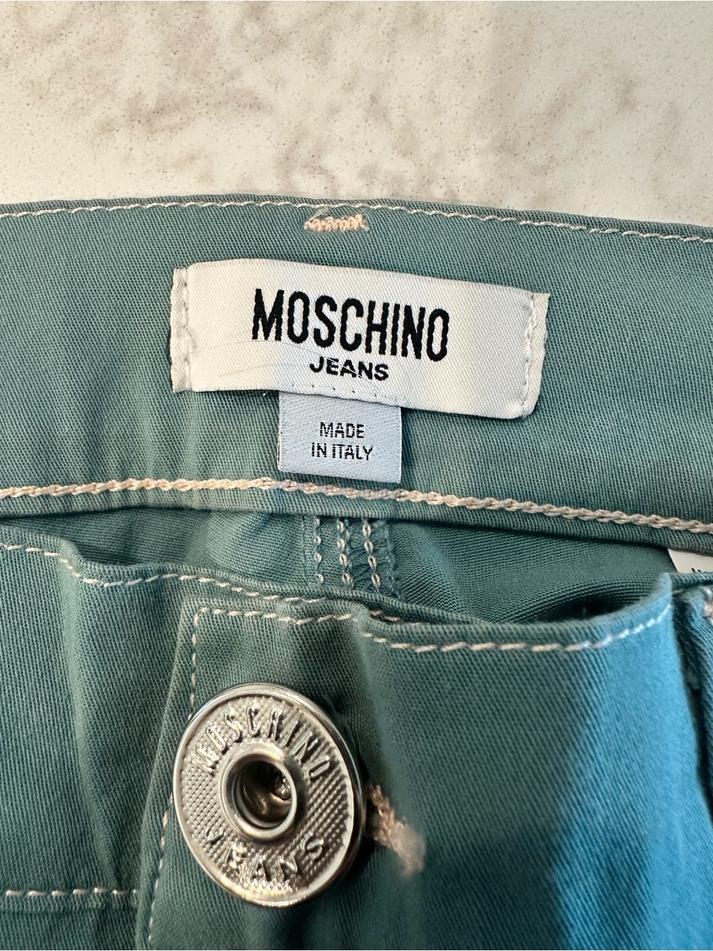 Moschino Teal Wide Leg Pants - Jeans